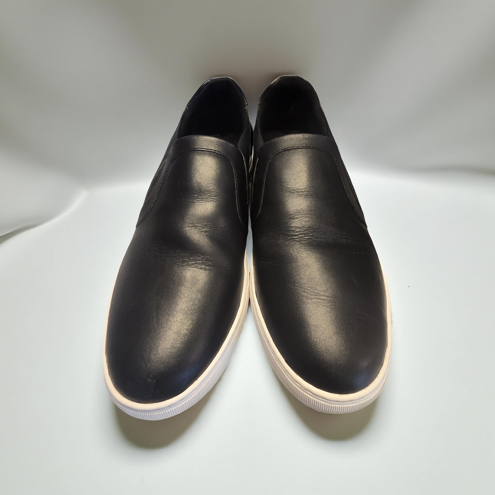 VERSACE COLLECTION Black Leather Slip On Sneaker Size 44 EU, 10 US